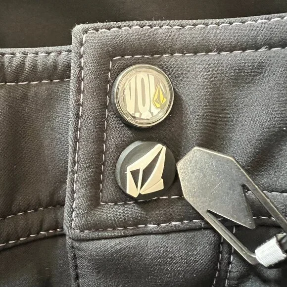 VOLCOM Nimbus Hybrid Skinny Snowboarding Pant Black - Picture 13 of 14